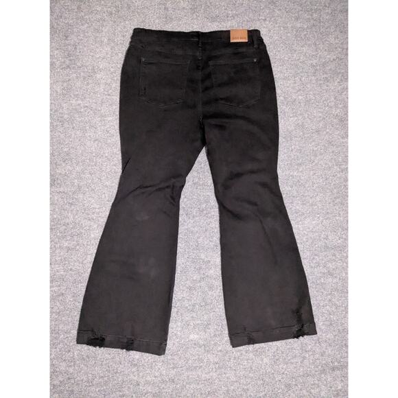 Judy Blue Flare Jeans Womens Plus Size 22W Denim Black - Picture 2 of 12